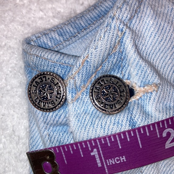 Vintage Levi’s white tab removable strap overalls made in USA 24 months unisex - Picture 6 of 15